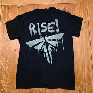 The Last Of Us Graphic T-Shirt Size Small Mens Rise Black Look For The Light